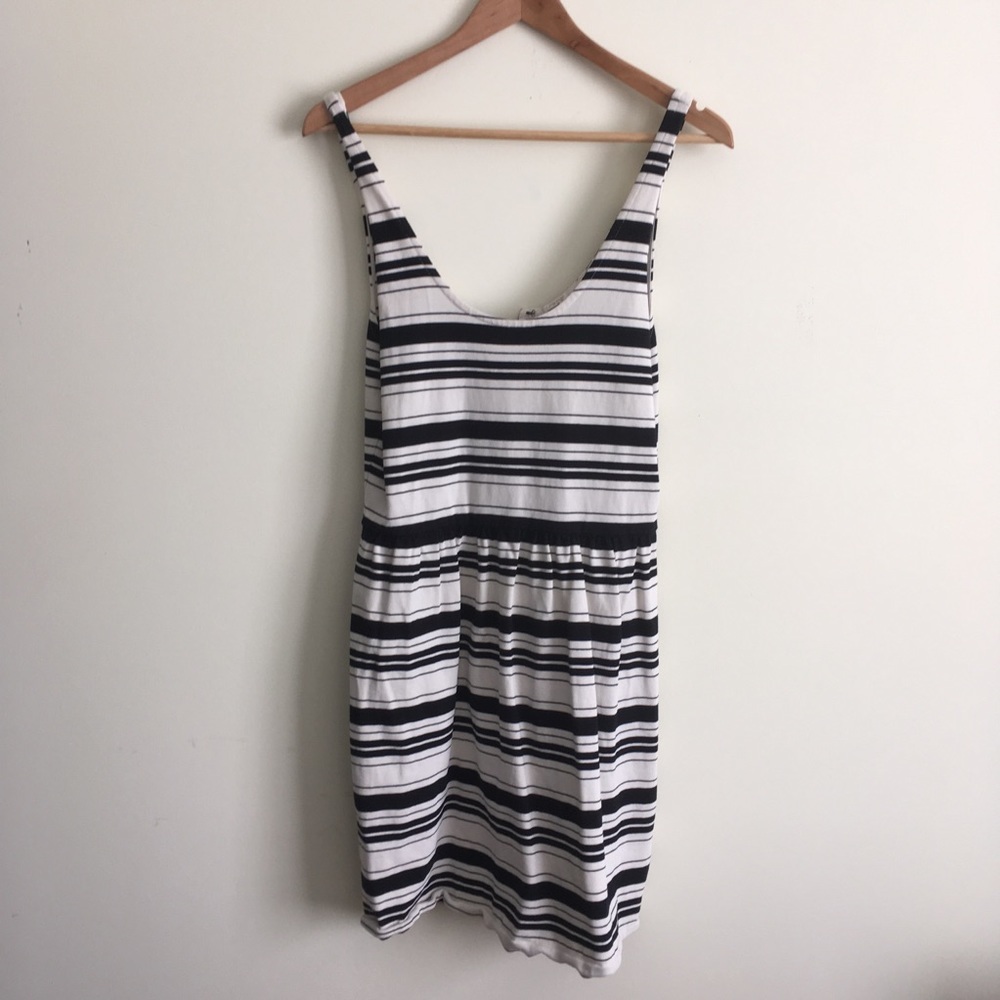 J. Crew | Black and White Striped Dress